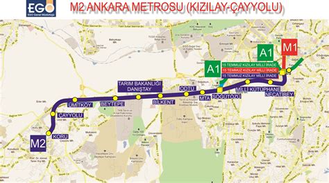 kızılay çayyolu metro durakları